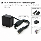MR20 77GHz mmWave Obstacle Avoidance Radar – 20 m, 120°, ROS 1/ROS 2